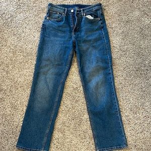 High Waisted Straight Leg Jeans